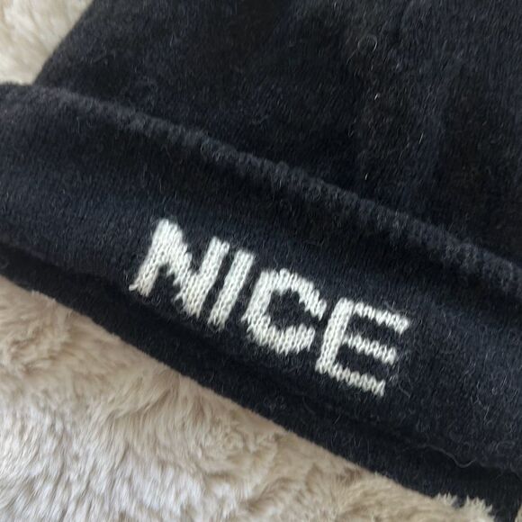 7 For All Mankind Naughty & Nice Teddy Wool Blend Slouch Beanie Soft O/S